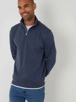 Bleu - Sweat Threadbare Mock T-shirt Quarter Zip