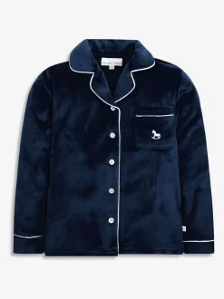 Bleu - The Little Tailor Kids Pyjama de Noël en velours doux de luxe