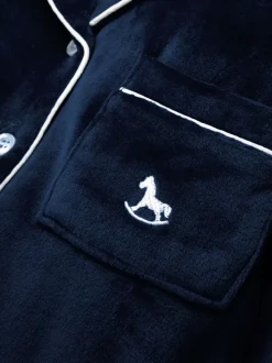 Bleu - The Little Tailor Kids Pyjama de Noël en velours doux de luxe