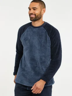 Bleu - Threadbare pyjama en peau de mouton