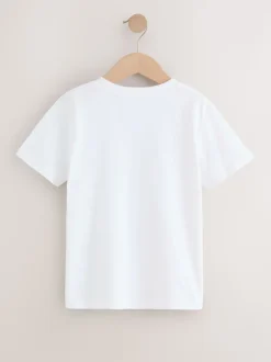 Bleu - T-shirt brodé Manches courtes Stag 4 Pack (3-16ans)