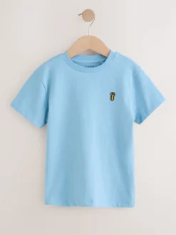 Bleu - T-shirt brodé Manches courtes Stag 4 Pack (3-16ans)