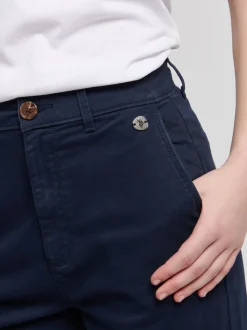 Bleu - U.S. Polo Assn. Short chino classique pour femmes