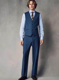 Bleu - Veste Coupe classique en Blend mélangée Motionflex