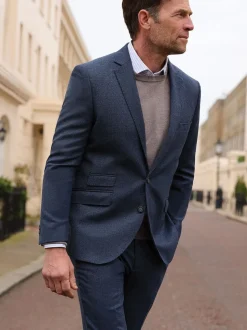 Bleu - Veste de costume Brook Taverner Donegal en laine