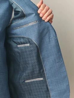 Bleu - Vestes de Costume Nova Fides Signatures Coupe classique en laine italienne 100%