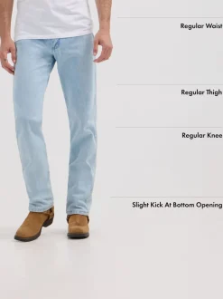 Bleu - Wrangler Original Fit 13MWZ Cowboy Cut 100% Cotton Jeans