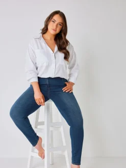 Bleu - Yours Curve Skinny Stretch AVA Jeans