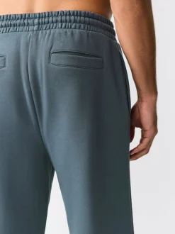 Bleu acier - Ajustement droit - Pantalon de jogging épais décontracté à dos brossé