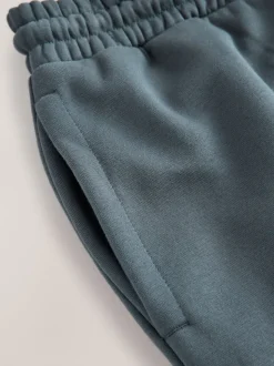 Bleu acier - Ajustement droit - Pantalon de jogging épais décontracté à dos brossé