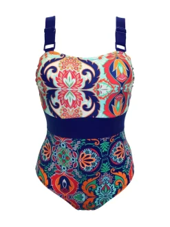 Bleu aqua - Maillot de bain Pour Moi Palm Springs color block pour le contrôle du ventre