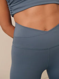 Bleu ardoise - Leggings enveloppants de yoga actif