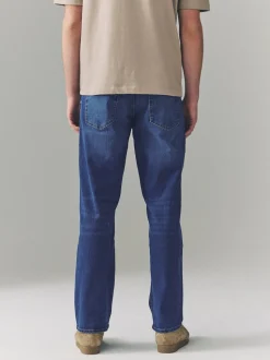 Bleu authentique - Straight Fit Classic Jeans extensibles