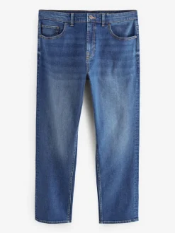Bleu authentique - Straight Fit Classic Jeans extensibles