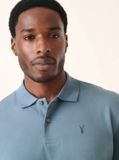 Bleu avio - Ajustement régulier - Polo Manches courtes Pique