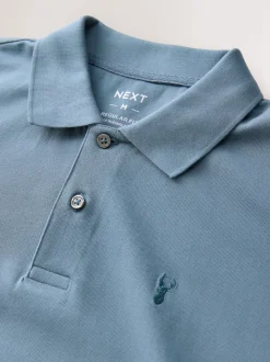 Bleu avio - Ajustement régulier - Polo Manches courtes Pique