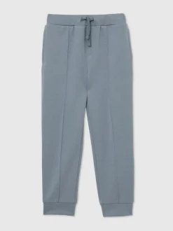 Bleu avio - Pantalon de jogging Reiss Premier Premium Interlock à cordon