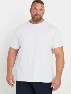 Bleu Blanc et bleu marine - Ensemble BadRhino Big & Tall Lounge 100% coton et t-shirt