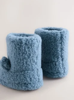 Bleu Borg - Bottes chaussons ours confortables