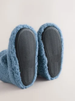 Bleu Borg - Bottes chaussons ours confortables