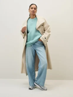 Bleu Cannon - Sweat-shirt Nike en polaire oversize à col rond