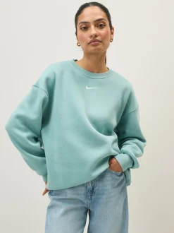 Bleu Cannon - Sweat-shirt Nike en polaire oversize à col rond