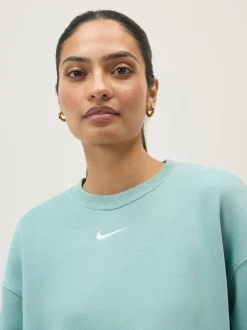 Bleu Cannon - Sweat-shirt Nike en polaire oversize à col rond