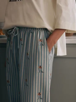 Bleu Charlie The Cockapoo - Pyjama en jersey à manches courtes