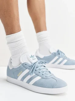Bleu Chrome - adidas Originals Gazelle Trainers