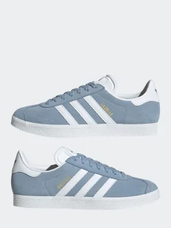 Bleu Chrome - adidas Originals Gazelle Trainers
