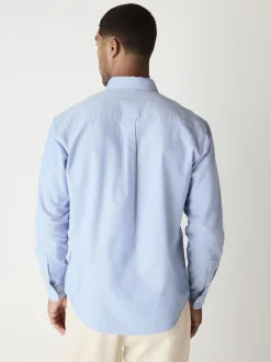 Bleu clair - Ajustement régulier - Chemise Oxford à manches longues