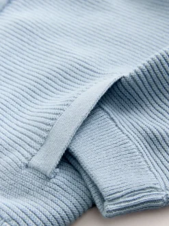 Bleu clair - Cardigan zippé (3mths-7yrs)