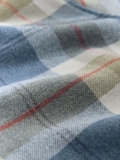 Bleu clair - Chemise à carreaux Signature à manches longues