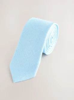 Bleu clair - Cravate en lin (3-16 ans)