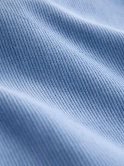 Bleu clair - Pantalon large en velours côtelé