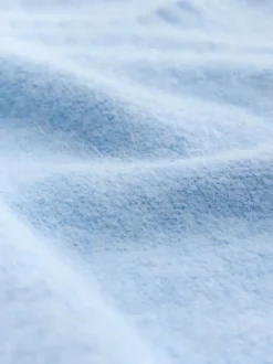 Bleu clair - Pull à col dégagé en laine