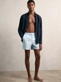 Bleu clair - Reiss Cliff Drawstring Shorts de bain