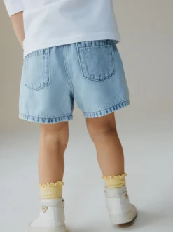 Bleu clair - Short en jean à enfiler (3mois10ans)