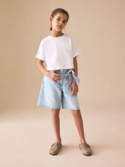 Bleu clair - Shorts en Denim Décontractés (3-16ans)