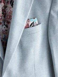 Bleu clair - Slim Fit (Slim Fit) - Blazer intelligent texturé