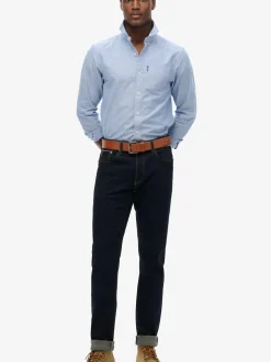 Bleu clair - Superdry Essentials Oxford Chemises