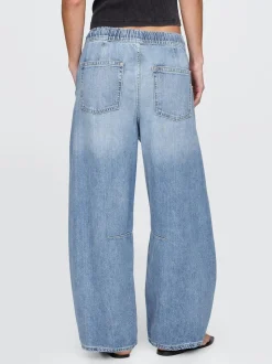 Bleu clair délavé - Gap Jeansfer à cheval ultra-doux taille moyenne