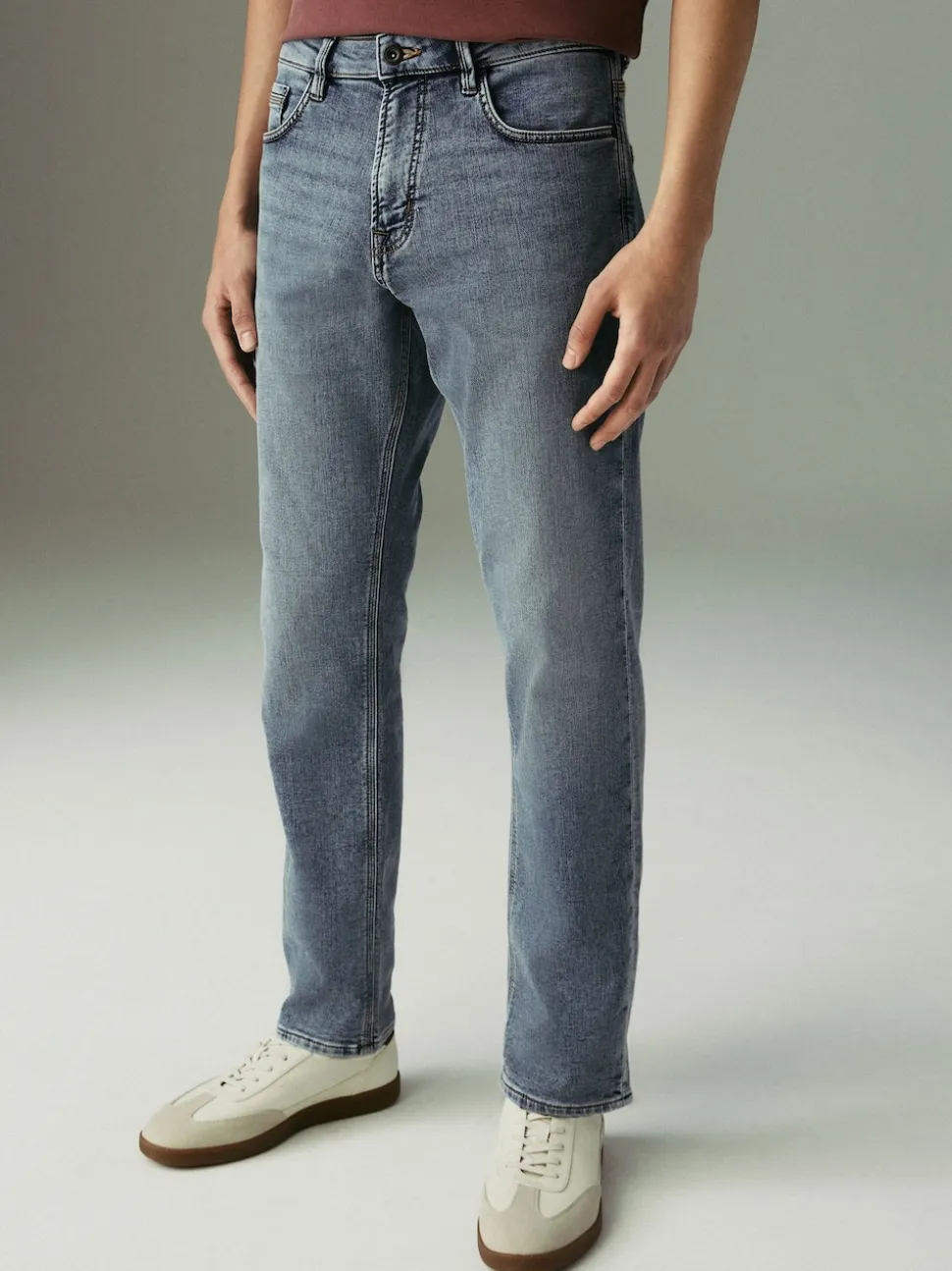 Bleu clair vintage - Slim Fit (Slim Fit) - Jeans stretch de confort