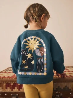 Bleu Céleste - Sweat à col ras du cou (3mths-7yrs)