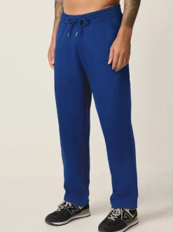 Bleu cobalt - Ajustement droit - Pantalon de jogging épais décontracté à dos brossé