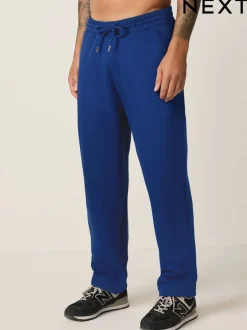 Bleu cobalt - Ajustement droit - Pantalon de jogging épais décontracté à dos brossé