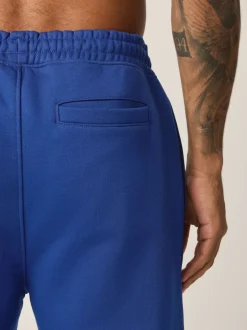 Bleu cobalt - Ajustement droit - Pantalon de jogging épais décontracté à dos brossé