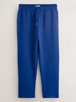 Bleu cobalt - Ajustement droit - Pantalon de jogging épais décontracté à dos brossé