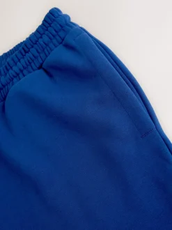 Bleu cobalt - Ajustement droit - Pantalon de jogging épais décontracté à dos brossé