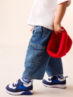 Bleu cobalt - Entraîneurs en dentelle élastique